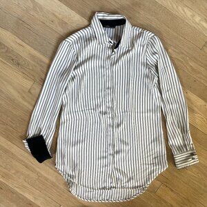 Like New Dalia Black and White Button Down Shirt Womens M